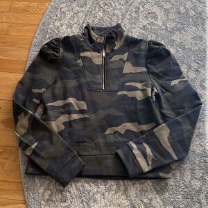 Generation Love Nariah Puff Sleeve Fleece Camo Sweatshirt